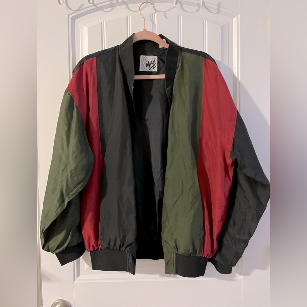 Vintage 80/ 90's BMax 100% silk jacket Size M
